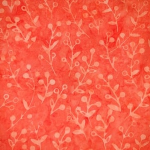 Handgefärbt Batik Stoff Meterware 100% Baumwolle Orange Gumnuts