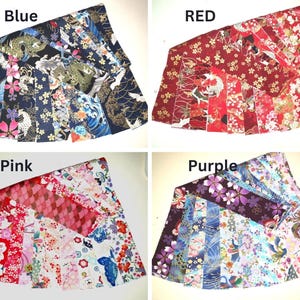 Cotton Japanese Print Jelly Roll Strips Quilting Patchwork Patterns with Gold Metallic Accents