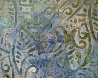 Batik 100% Cotton Quilting Fabric Indian Green