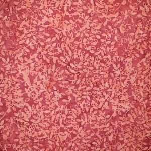 Metros de Batik tingidos à mão e quarto longo/gordo 100% algodão tecido para quilting Pink Water Vines