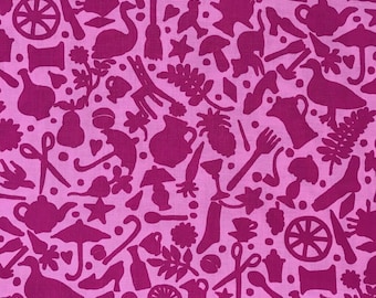 Folk Art Pink- Kaffe Fassett Collective Designer Cotton Fat Quarter or Half Meter