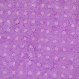 Hand Dyed Batik By The Half Metre  / Fat Quarter 100% Cotton Quilting Fabric Purple Dots