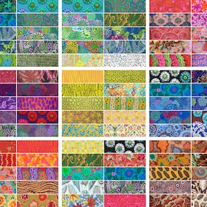 Kaffe Fassett Collective Fabric Quilting Craft Sewing 20 x 5&quot; x 5&quot; Charms - Variety of Colours