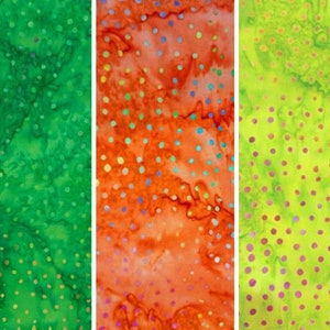 Hand Dyed Batik By The 1/2 Metre  / Fat Quarter 100% Cotton Quilting Fabric    Sprinkles