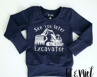 Grow with me excavator shirt 3t-6t