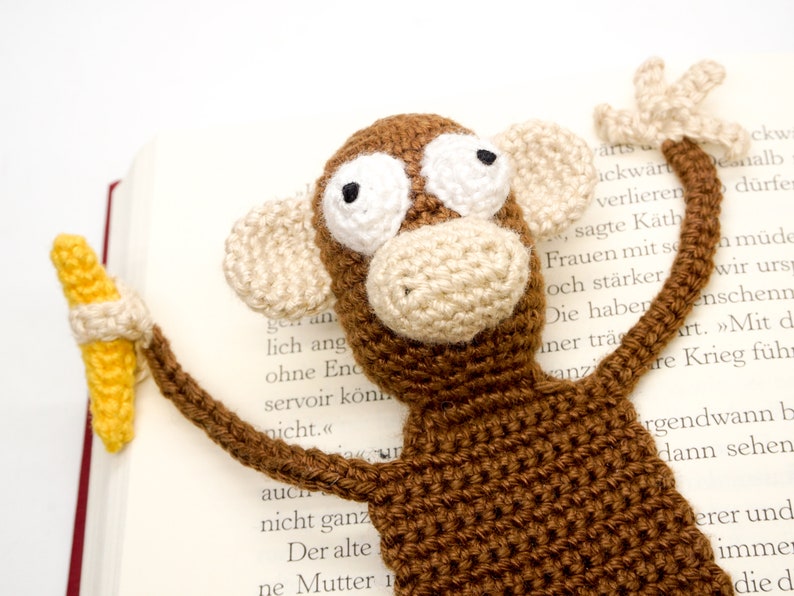 Monkey Bookmark Crochet Pattern Amigurumi PDF Pattern image 8