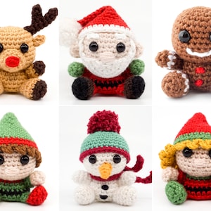 Minis de Navidad Paquete de Patrones de Crochet PDF | Patrones Amigurumi en PDF