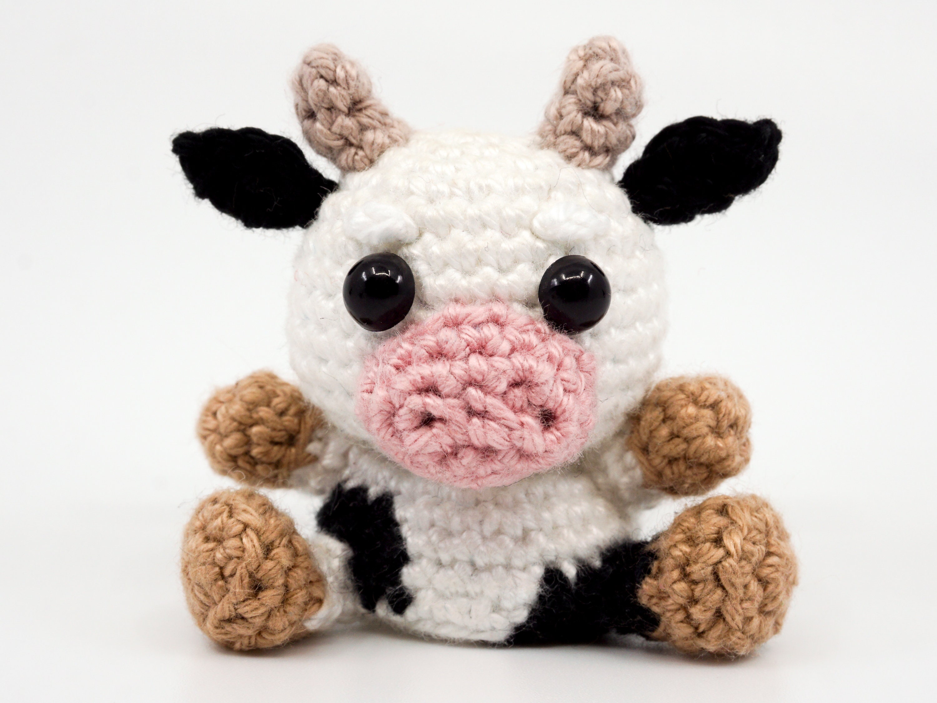 Cow Crochet Beginner KIT Mini Cow Learn to Crochet Amigurumi DIY 