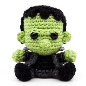 Patrón de Crochet Mini Monstruo de Frankenstein | Patrón Amigurumi en PDF
