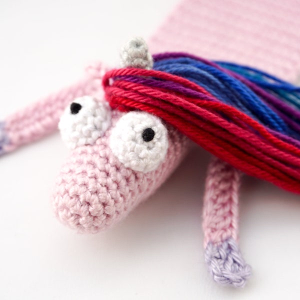 Patrón de Crochet Caballo & Unicornio Marcapáginas | Patrón Amigurumi en PDF
