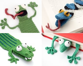 Amphibians Bookmarks PDF Crochet Pattern Bundle | Amigurumi PDF Patterns
