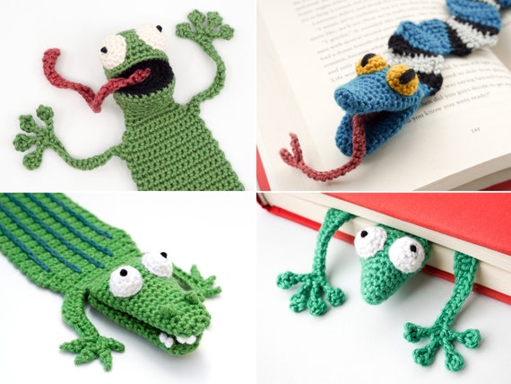 Amphibien Lesezeichen PDF Häkelanleitung Sparset | Amigurumi PDF Anleitungen