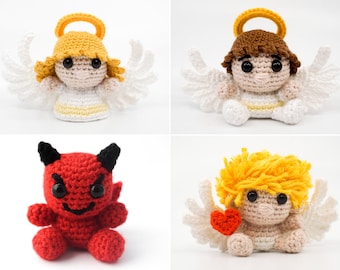 Cielo y Inferno Paquete de Patrones de Crochet PDF | Patrones Amigurumi en PDF