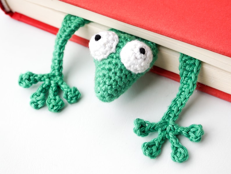 Gecko Lesezeichen Häkelanleitung Amigurumi PDF Anleitung Bild 1