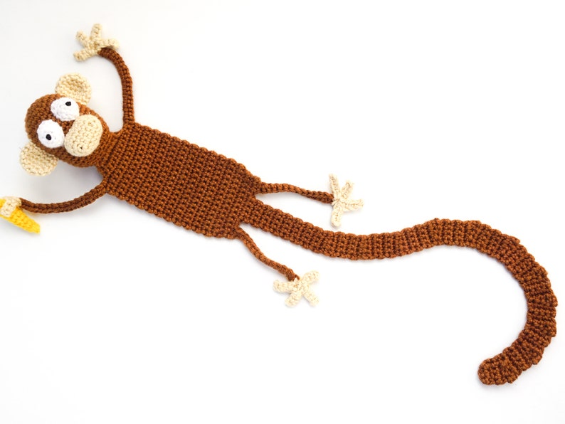 Monkey Bookmark Crochet Pattern Amigurumi PDF Pattern image 4