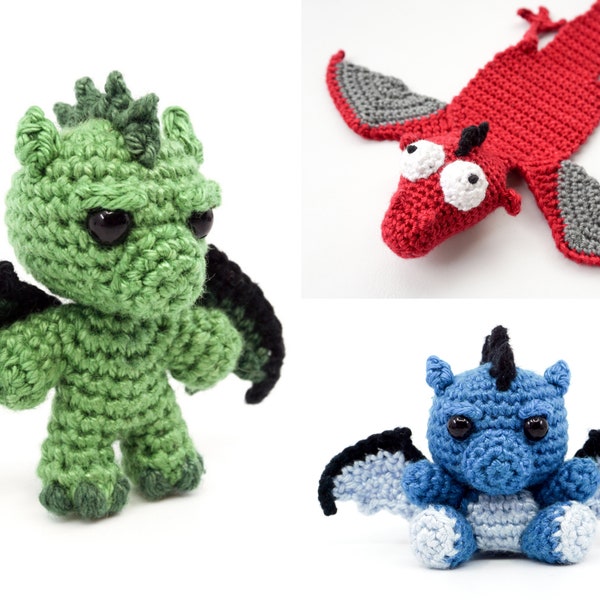 Dragon PDF Crochet Pattern Bundle by Supergurumi | Amigurumi PDF Patterns