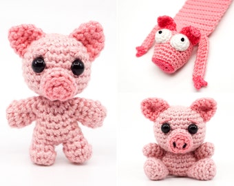 Pig PDF Crochet Pattern Bundle by Supergurumi | Amigurumi PDF Patterns