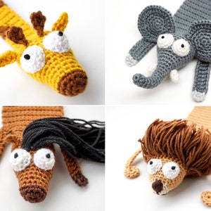 Exotic Animal Bookmarks PDF Crochet Pattern Bundle | Amigurumi PDF Patterns