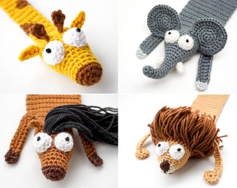 Exotic Animal Bookmarks PDF Crochet Pattern Bundle | Amigurumi PDF Patterns