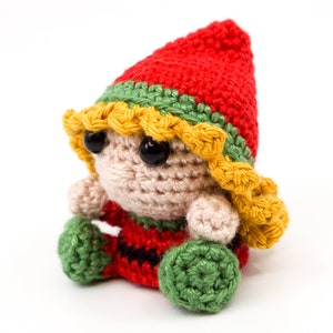 Mini Weiblicher Weihnachtself Häkelanleitung Amigurumi PDF Anleitung Bild 3