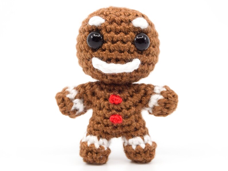 Mini Noso Gingerbread Man Crochet Pattern Amigurumi PDF image 1