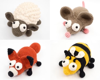 Chubby Animals PDF Crochet Pattern Bundle | Amigurumi PDF Patterns