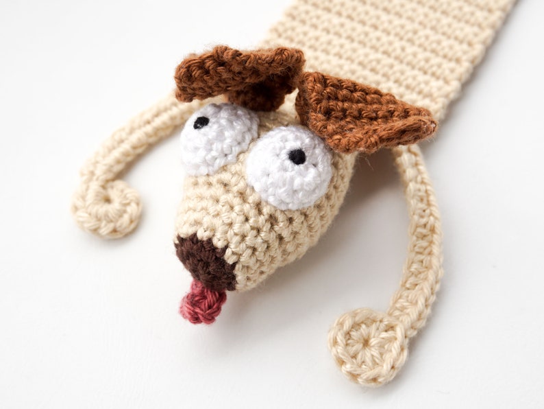 Hound Bookmark Crochet Pattern Amigurumi PDF Pattern immagine 1