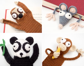 Animal Bookmarks PDF Crochet Pattern Bundle | Amigurumi PDF Patterns