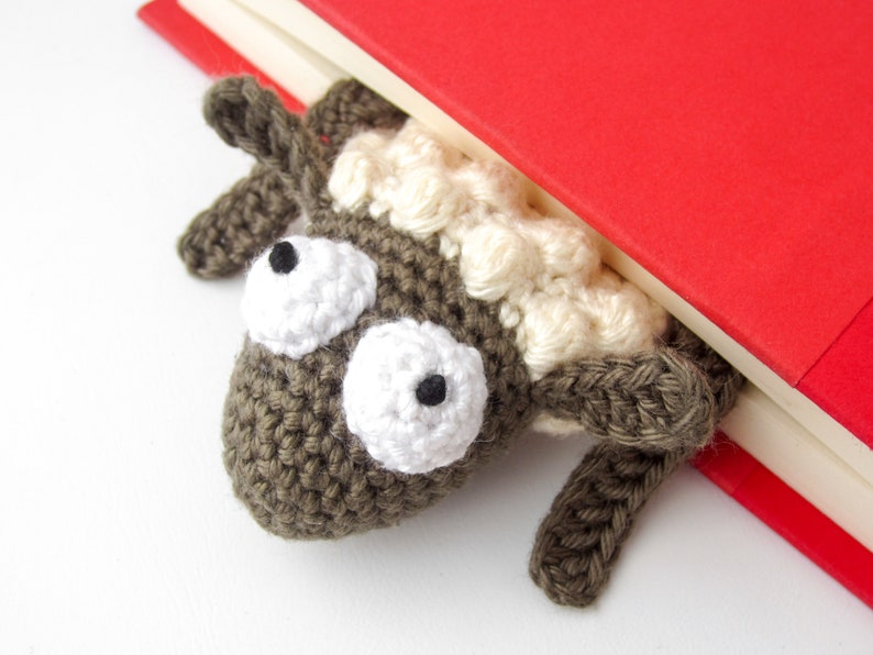 Sheep Bookmark Crochet Pattern Amigurumi PDF Pattern image 1