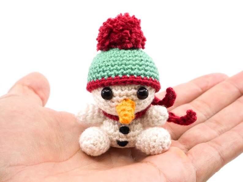 Mini Snowman Crochet Pattern Amigurumi PDF Pattern image 3