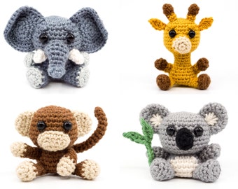 Exotic Animals PDF Crochet Pattern Bundle | Amigurumi PDF Patterns