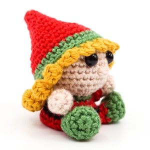 Mini Weiblicher Weihnachtself Häkelanleitung Amigurumi PDF Anleitung Bild 7