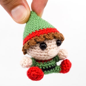 Mini Weihnachtself Häkelanleitung Amigurumi PDF Anleitung Bild 7