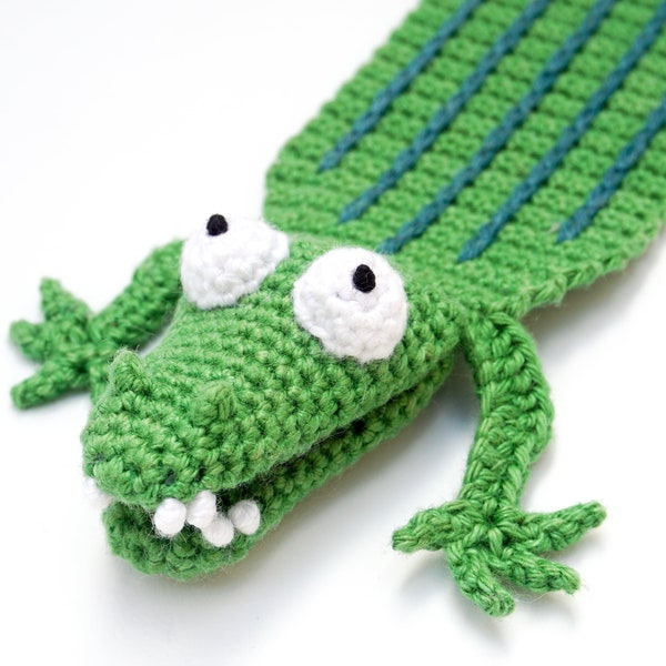 Krokodil Lesezeichen Häkelanleitung | Amigurumi PDF Anleitung