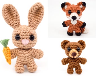 Waldtiere PDF Häkelanleitung Sparset | Amigurumi PDF Anleitungen