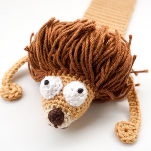 Löwen Lesezeichen Häkelanleitung Amigurumi PDF Anleitung Bild 1