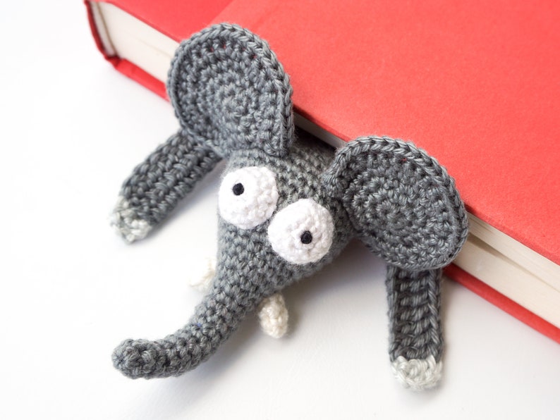 Elefant Lesezeichen Häkelanleitung Amigurumi PDF Anleitung Bild 8