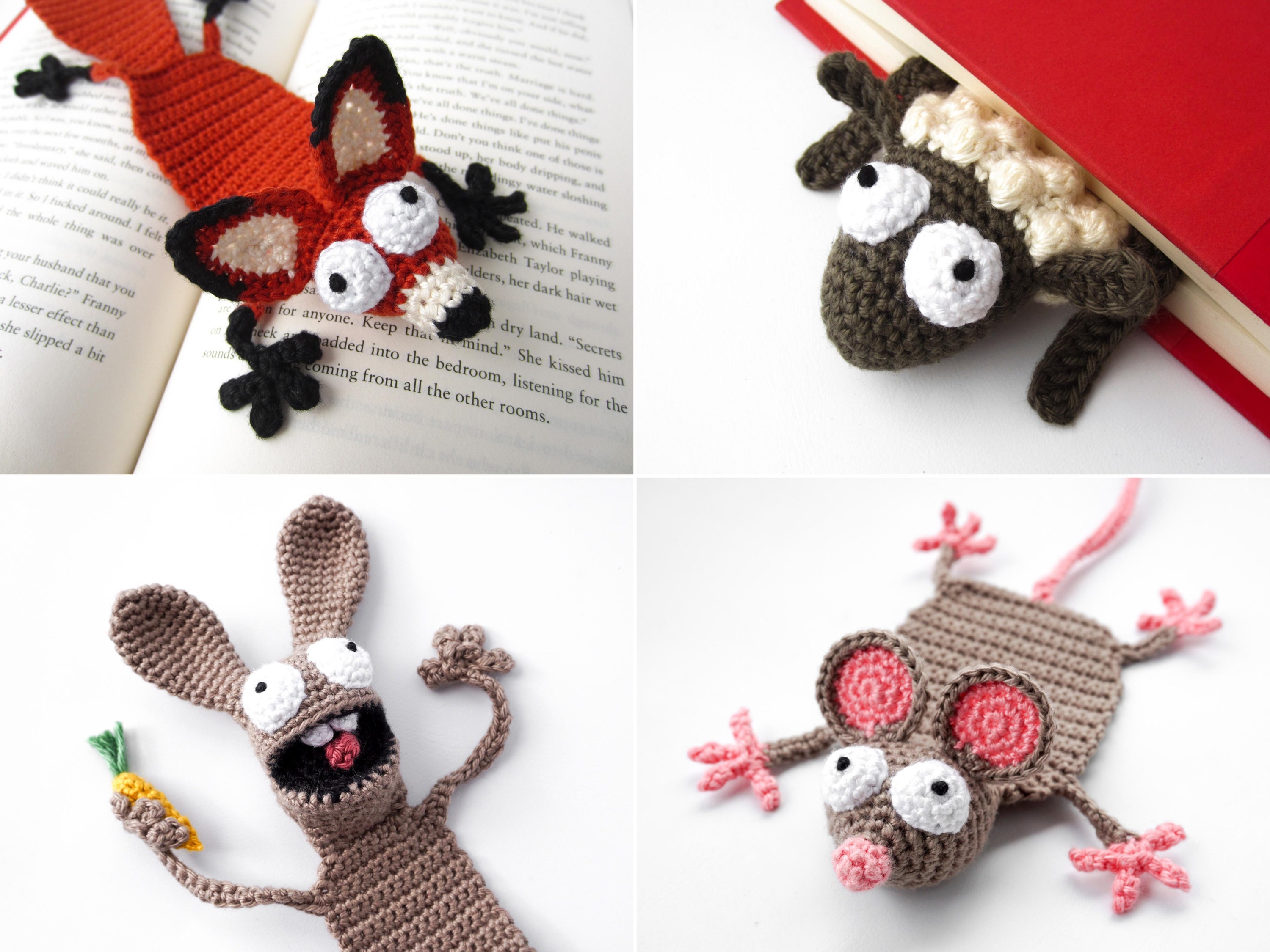 Forest Animal Bookmarks PDF Crochet Pattern Bundle Amigurumi - Etsy Israel Forest Animal Bookmarks PDF Crochet Pattern Bundle Amigurumi - Etsy Israel