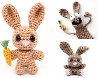 Hasen PDF Häkelanleitung Sparset von Supergurumi | Amigurumi PDF Anleitungen