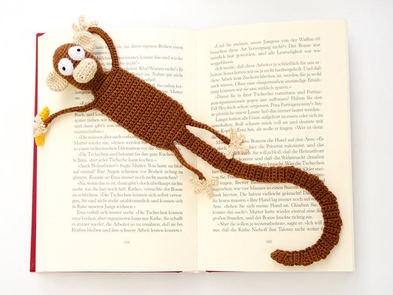 Monkey Bookmark Crochet Pattern Amigurumi PDF Pattern image 6