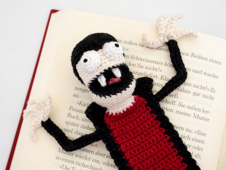 Vampire Bookmark Crochet Pattern Amigurumi PDF Pattern image 6