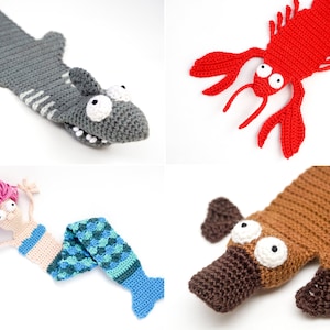 Aquatic Animals Bookmarks PDF Crochet Pattern Bundle | Amigurumi PDF Patterns