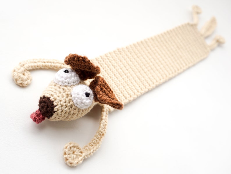 Hound Bookmark Crochet Pattern Amigurumi PDF Pattern immagine 3