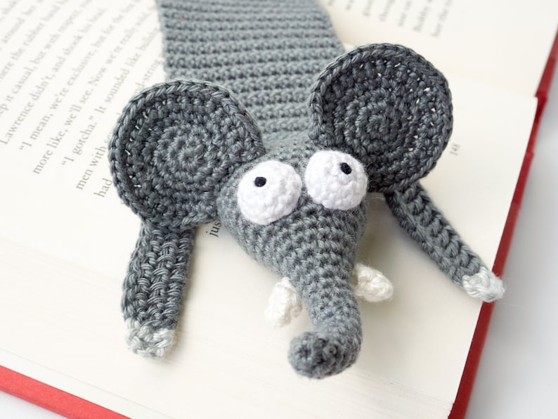 Elefant Lesezeichen Häkelanleitung Amigurumi PDF Anleitung Bild 7