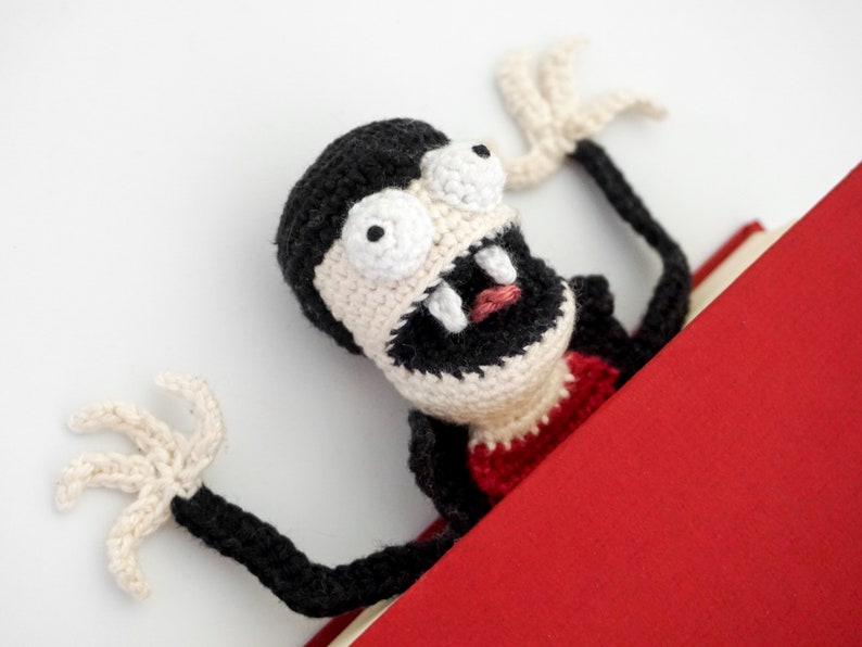 Vampire Bookmark Crochet Pattern Amigurumi PDF Pattern image 4