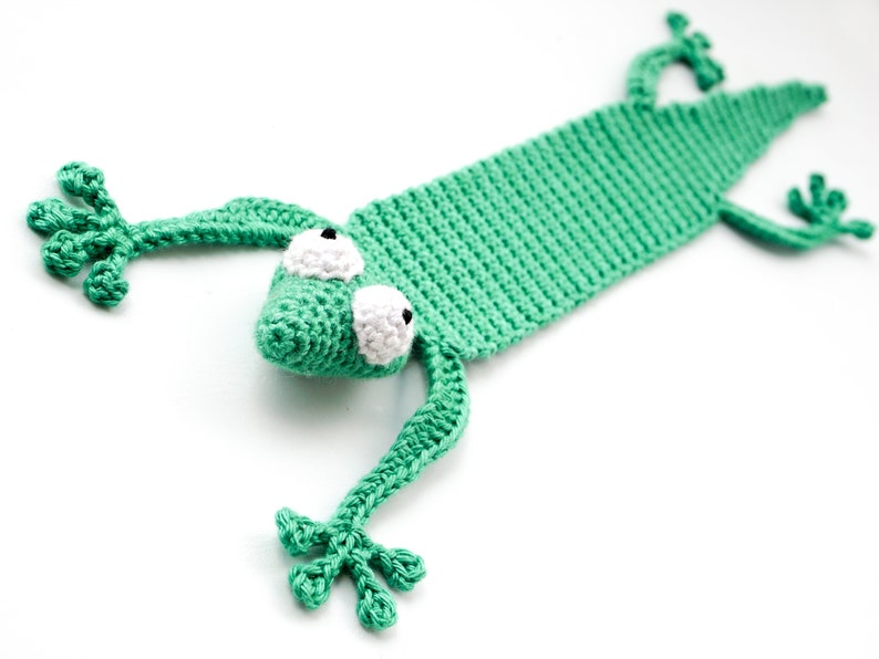 Gecko Lesezeichen Häkelanleitung Amigurumi PDF Anleitung Bild 5