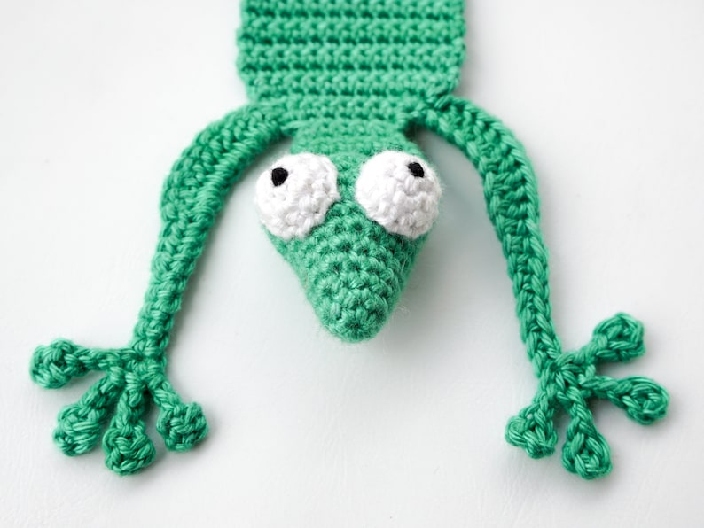 Gecko Lesezeichen Häkelanleitung Amigurumi PDF Anleitung Bild 7