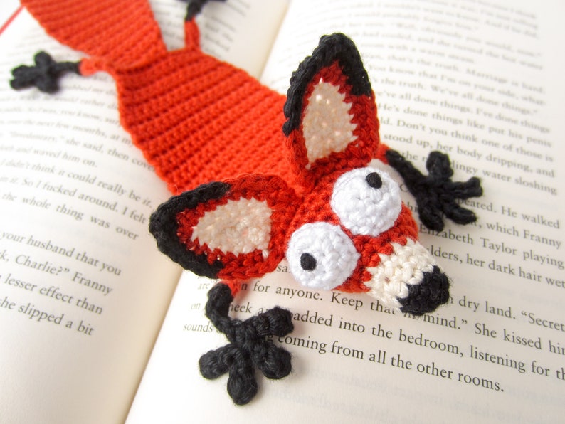 Fox Bookmark Crochet Pattern Amigurumi PDF Pattern image 1