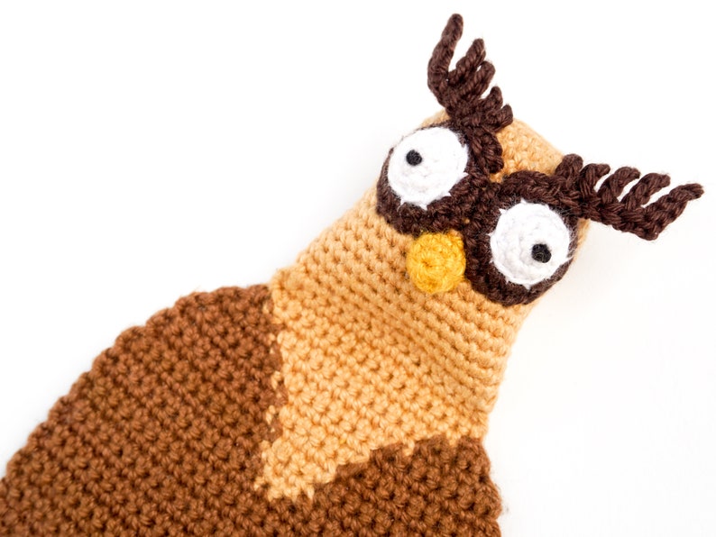 Owl Bookmark Crochet Pattern Amigurumi PDF Pattern image 1