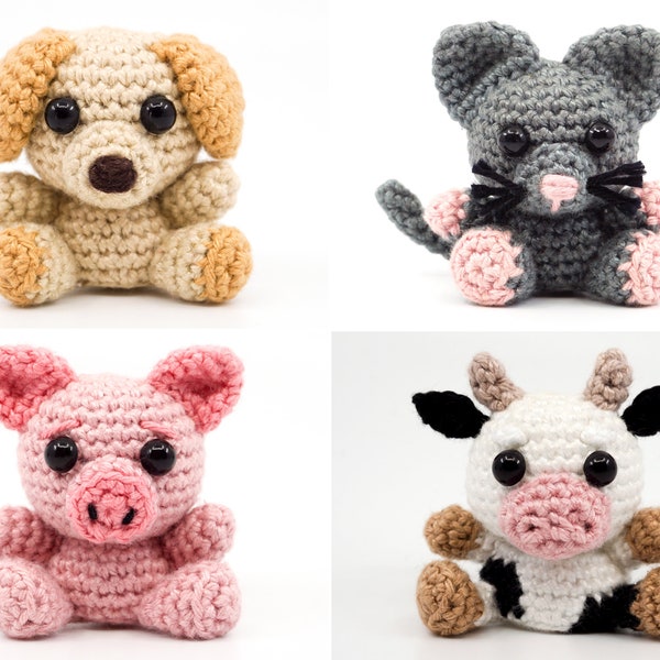 Farmtiere PDF Häkelanleitung Sparset | Amigurumi PDF Anleitungen